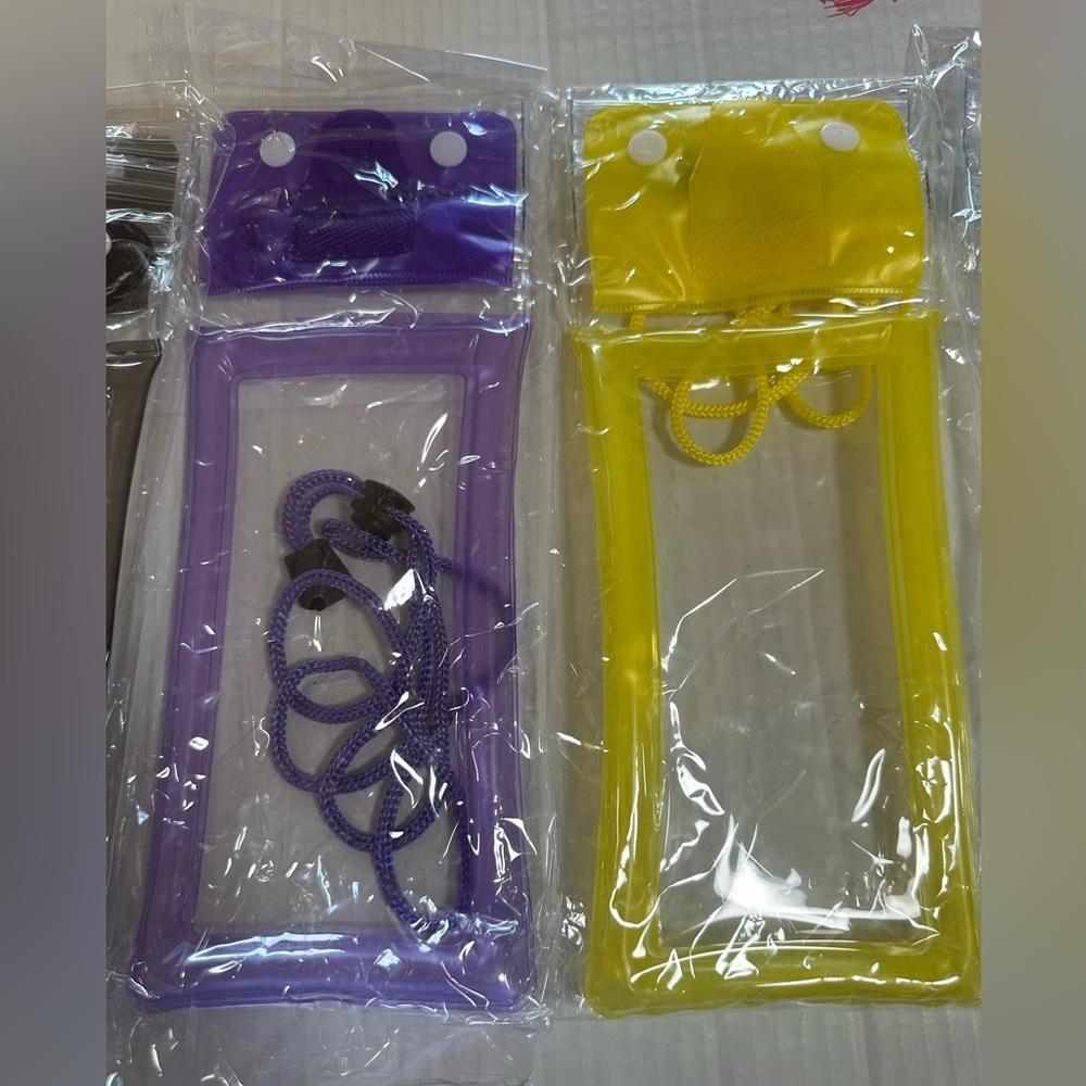 Waterproof Phone Pouch Cellphone Case With Lanyard Strap Bundle Set 6 Pack NEW - Picture 3 of 9